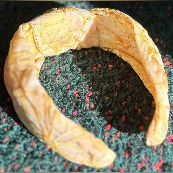 ‼️RARE‼️?ANTHROPOLGIE??NWOT?Yellow Embroidered Sunburst Headband main image 5